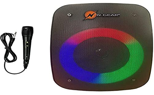 N-Gear LPG4Studio Let's Go Party Haut-Parleur Bluetooth Boombox avec Microphone karaoké, LED Disco, Puissance 40 W et autonomie jusqu'à 3 Heures