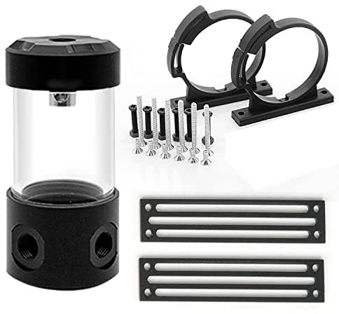 Dracaena 300mm G1/4” Holes, 50-55mm OD Cooling Acrylic Ball Water Reservoir, Water Tank with Metal Cover, Multi outlets for Computer Water Cooling System