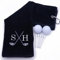 The T-Shirt Barnicle Personalised Embroidered Golf Towel, Black