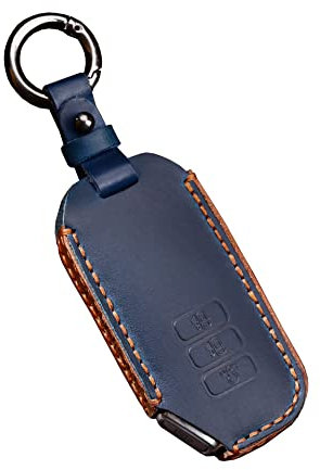 ontto Smart Schlüsselhülle Cover Passt für Kia K5 DLS GT Line Sorento 4 MQ4 Sedona Carnaval MPV 2020 2021 2022 Schlüsselanhänger Leder Schutzhülle Schlüsselcover Schlüsselbox 7 Tasten-Blau B