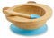 BIOZOYG Juego de bols de bambú oso panda I Bol con ventosa y cuchara - certificado FSC I bol de madera de bambú p. niños - bol de papilla y de cereales para bebés I vajilla de bambú para bebés azul