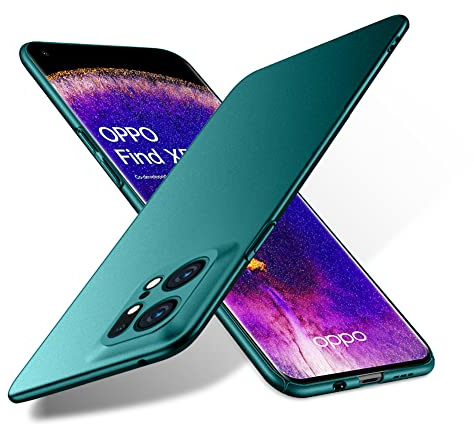 Bastmei für Oppo Find X5 Pro 5G Hülle, Ultraleicht Ultradünn Kratzfest rutschfest Kameraschutz Mattierte Textur Hart PC Handyhülle Hülle für Oppo Find X5 Pro 5G (Grün)