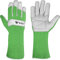 WFX Lange Gartenhandschuhe aus Leder für Damen, Herren, Damen, langlebig, Ziegenleder, Gartenhandschuhe, Unterarmschutz, dornensicher, Gärtnerarbeit, Rosenbeschneide, Geschenk (Grün, M)