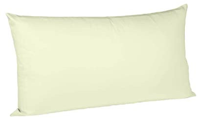 sleepling Satin Kissenbezug, Kissenhülle aus 100% seidig weicher Baumwolle, Bezug Kissen Kopfkissen, 60 Grad, Ökotex 100, Made in EU, 40 x 80 cm, lindgrün