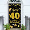 GoldRock 40. Geburtstag Banner - Happy Birthday Banner mit Deko für Tisch oder Wand, Liefert Foto Prop und Kuchenbanner 185x90cm