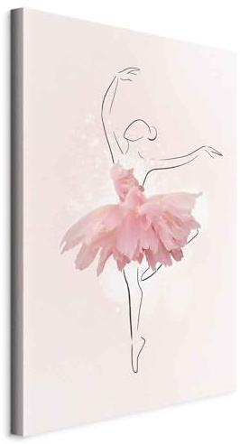 murando - Leinwandbild Skizze Tanz Blume, 40x60 cm, 1-teilig, Schlafzimmer | Hochwertige Leinwand, sofort aufhängbar, ideal fürs Wohn- oder Schlafzimmer, wasserfest und lichtecht, langlebig, stilvoll