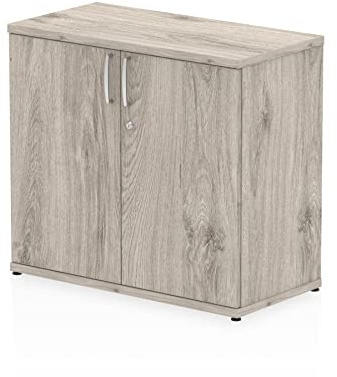 Dynamic Office Solutions Impulse Cupboard 4 Sizes Grey Oak 800