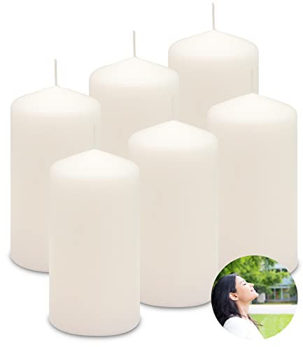Duft-Stumpenkerze Duftkerze Duft Stumpen 13 cm Aroma - 40h div. Düfte RAL Zertifiziert Pillar Candle Aroma + gratis Feuerzeug - Deutsche Markenherstellung (Anti Tabak)