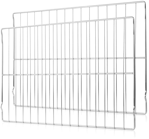 Upgraded 2-Pack Oven Racks 316496201 for Frigidaire Kenmore Range Stove 24.17 x 16 inch - Replaces 316496202 316496207 AP4040129 PS1765356, Stainless Steel