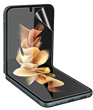 PORRVDP Película de hidrogel protectora para Samsung Galaxy Z Flip 3/Z Flip3 5G, 2 unidades transparente suave protectores de pantalla [no cristal templado] [Alta sensibilidad] [Clear HD]