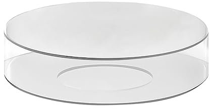 Kuchenplatte aus Acryl, rund, transparent, für Kuchen, befüllbar, für Hochzeit, Par, zum Befüllen von Blumen, Süßigkeiten, Girlanden Fulenyi