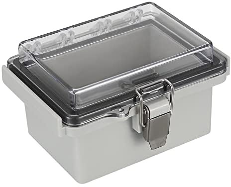 Waterproof IP65 Junction Box, Electrical Enclosure Box Case, ABS Plastic Project Box, Weatherproof Outdoor Junction Box with Clear Transparent Cover