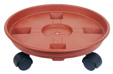 JISADER Porte Plante a roulettes, Support Roulant Plantes, Chariot de Plantes à 360 Degrés, Support de Pot de Fleur pour Intérieur à Extérieur, Plante, Pied de Parasol, Poubelle, 27CM