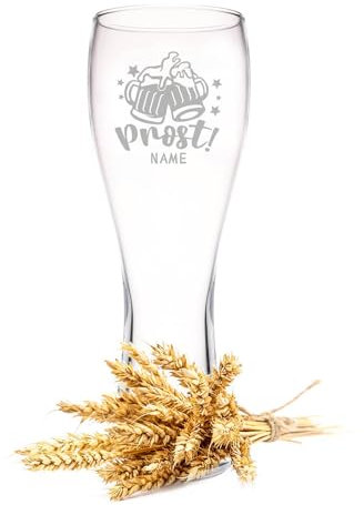 Leonardo Weizenglas mit Gravur - Prost Bier - Personalisiert mit Namen - Geschenke für Papa zum Vatertag - Geschenk für Bierkenner - Geschenkidee für Ihn Männer zum Geburtstag - 500 ml