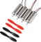 AEDIKO 4pcs 8520 Brushed Motors 8.5x20mm Motor 3-5V 0.15A 35000RPM-50000RPM 8520 Motor Hollow Cup Drone Motor + 4pcs 75mm CW CCW Propeller Compatible with FPV RC Quadcopter