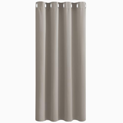 PONY DANCE Tende Finestra per Soggiorno Oscuranti per Interni con Anelli Curtain Camera da Letto Termica Isolante Freddo e Caldo 1 Pezzo L 132 x A 158 cm, Sabbia