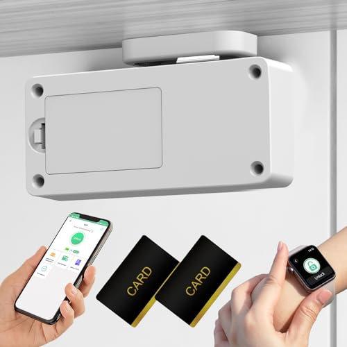 „Eseesmart RFID verstecktes Schrankschloss, Bluetooth, elektronisches Schrankschloss, DIY-Kindersicherung für Spirituosenschrank, Schublade, Schließfach, Schrank, versteckte Möbel