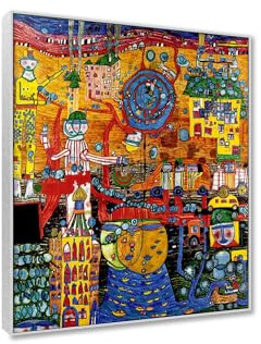 RKGHDCX Leinwand Bilder Das 30-Tage-Fax Poster und Drucke. Abstraktes Gemälde Kunstdruck auf Leinwand. Reproduktion auf Leinwand Wandkunst Bilder für Wohnzimmer60x80cm(24x31in) Silberrahmen