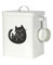 6L Dog Food Storage Container, Metal Cat Food Bin with Measuring Cup, Cat Food Can Covers Lids and Spoons, Cat Mouse Toys, Cute Pet Food Storage Containers with Lids Airtight for Cats Dogs(#1)