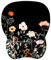 EooCoo Mouse Pad with Memory Foam Wrist Support, 4mm Mouse Mat Mousepad with Non-Slip Rubber Base, Flowers