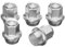 Homvvi Set di 5 dadi per ruota M12 x 1,5, design solido monoblocco, dadi cromati per cerchi in lega Ford Focus Fiesta, dadi esagonali da 19 mm, antiruggine