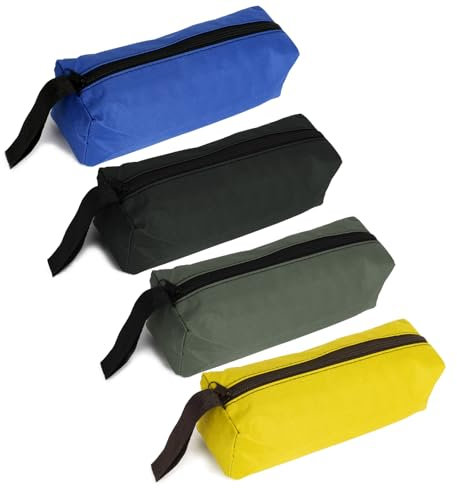 4 Piezas Pequeña Bolsa Herramientas, Bolsa Portaherramientas En 4 Colores, Estuche Herramientas 25 * 8.5 * 7 cm, Bolsa Organizador De Herramientas Con Cremallera, Astuccio Porta Attrezzi Per Alicates