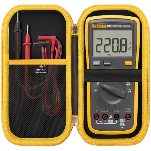 Aproca Custodia rigida portatile per multimetro digitale Fluke 15B+ / Fluke 17B+ e accessori (solo custodia)