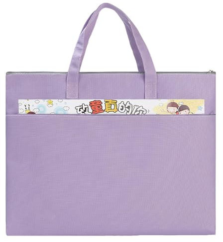 Oaygat 2 x A3-Kunst-Portfolio-Koffer, Künstler-Tragetasche, Malmappe, wasserdicht, Portfolio, Tragetasche, Zeichentafel, Aufbewahrung, Tragetasche, violett, A3 Art Portfolio-Hülle