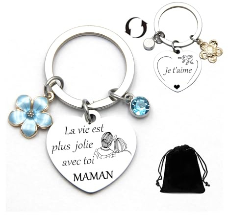 GUOYU Cadeau Maman Porte-clés Maman Forme Fille Fils,Cadeau Maman Noel,Cadeau de fête des Mères, Cadeau Anniversaire pour Maman Mere, Cadeau Fete Des Meres