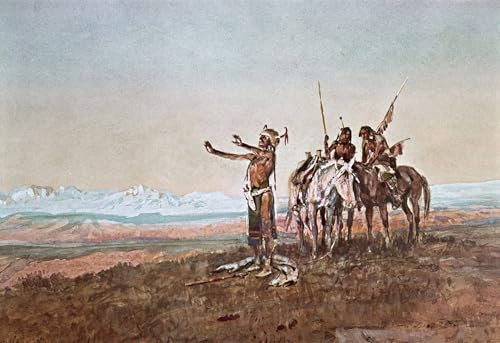 ZHAOSHAN klassischer Kunst Poster Leinwand Tier Bild Anrufung der Sonne von Charles Russell klassischer Kunstdruck für Wanddekoration 60x90cm