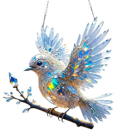 Suncatcher Garden Ornaments Outdoor Animals suncatchers for Windows Duck Garden Ornaments Outdoor Crystal Sun Catchers for Windows Sun Catchers Bird Ornament Hanging Ornament Glass Beads