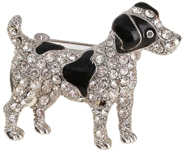 Elegante Hunde-Brosche, Charm, Tier-Anstecknadel, Hunde-Brosche, funkelnde Anstecknadel, Legierung, Textur, geeignet für stilvollen Rucksack