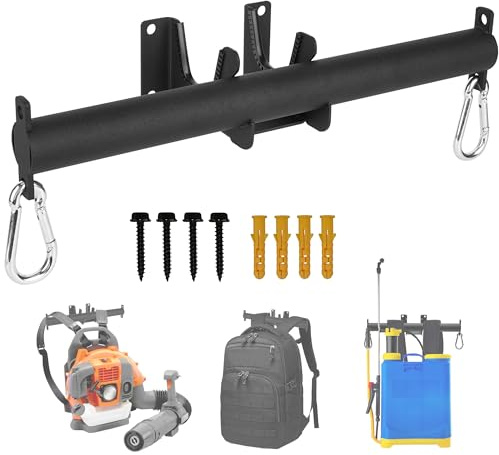 VANROUG Gancio per soffiatore per foglie a zaino, montaggio a parete per spruzzatore a zaino, Rack di stoccaggio per ventilatore, montaggio a parete per motosega Heary Duty