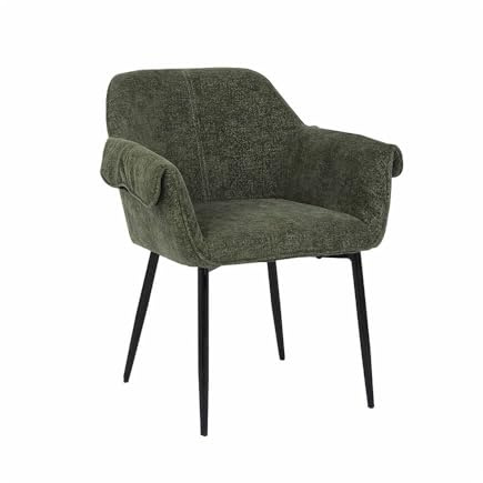 Home Deluxe Esszimmerstuhl CHENO – Grün, Chenille (7er Set) | Bequemer Polsterstuhl im modernen Design für Esszimmer & Küche