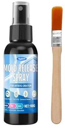 Trennmittel Für Epoxidharz mit Pinsel 100ml,Formen-Trennspray,Mold Release Spray,Silikon Trennmittel Spray,Trennspray Silikonform,Silicone Formtrennspray, für Verschiedene Formen