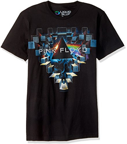 Liquid Blue Men's Pink Floyd Space Window Short Sleeve T-Shirt, Black, XL