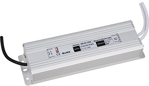 LED Trafo Netzteil Netzadapter Driver Transformator 12V - 17A - 200W für innen und Außenbereich Wasserdicht IP67