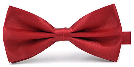 Boolavard klassische Hochzeit Bowtie Krawatte Fliege Neuheit Tuxedo Fashion einstellbar (Weinrot)