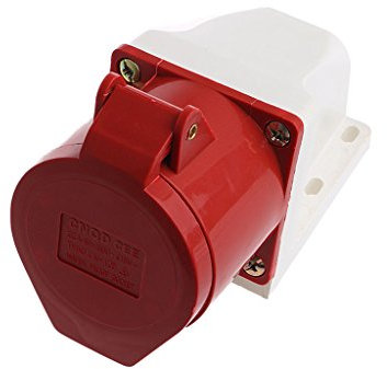 Dabixx Prise Industrielle de 32 ampères et Prise Murale 240-415V IP44 3P + N + E 32A résistant aux intempéries