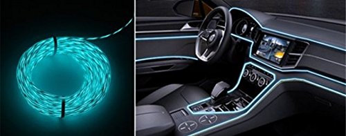 Cristal BLAU 3 Meter AMBIENTEBELEUCHTUNG Lichtleisten EL Strip Band Beleuchtung Innenraumbeleuchtung 12V PKW Kfz Auto Wohnmobil hallenwerk