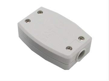 3 Terminal In-Line Connector Box, 13A 240V Mains Electric Cable Junction Box 2Pcs Terminal Flex Connector（White）