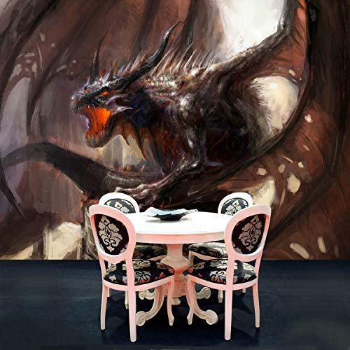 Vlies Tapete Poster Fototapete Fantasy Drache Blut Farbe color, Größe 200 x 150 cm