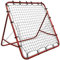 Festnight_ Fu?balltornetz Einstellbar Fu?Ball Kickback Rebounder Tor Stahl Rückprallwand einstellbar 100 x 100 cm