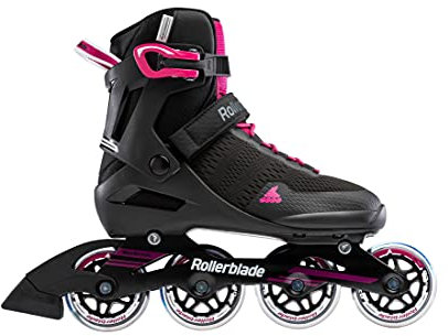 Rollerblade Damen Sirio 80 Inlineskate, Black/Raspberry, 275
