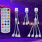 XUNATA RGB LED Bluetooth Musik Streifen Controller mit 24Keys IR Remote Fernbedienung für 4 Pins Drei Ausgänge LED Strip (Drei Ausgänge)