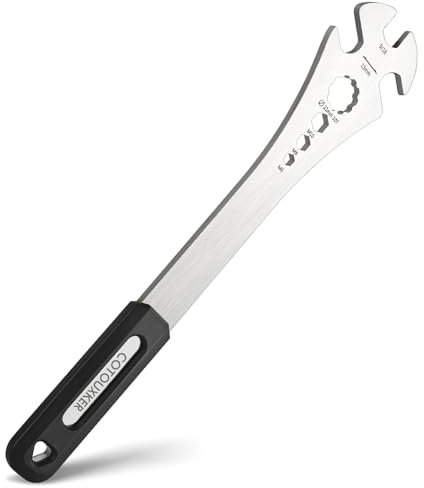 Jaswill Bike Pedal Wrench,Bicycle Pedal Spanner Wrench with Extra Long Handle, Bicycle Repair Tool for MTB Mountain Bike Removal and Installation