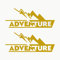 Autodomy Pack 2 Unita Adventure Adesivo per Auto Fuoristrada 19x11,5 cm | Adesivi Auto Esterni Resistente Pioggia e UV | Adesivo Adventure per Moto,Scooter da Facile Installazione | Colore Oro