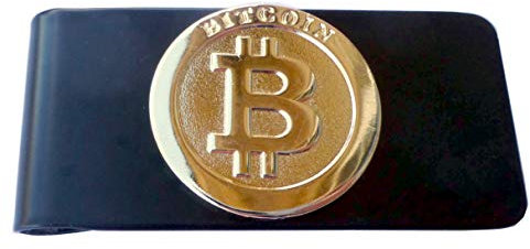 Moneyclip - Pinza para dinero, color negro y dorado