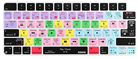 XSKN Tastaturabdeckung aus Silikon für 2021 iMac Magic Keyboard mit Touch ID A2449 mit Sperrtaste A2450 ohne Ziffernblock (US- und EU-Version Final Cut Pro)