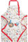 SiXsigma Sports Kitchen Chef Aprons for Women & Men - Quick Dry Adjustable Cooking Apron's for BBQ, Bakers & Smoker Grill Aprons - Perfect Mothers Day Gifts For Cooking Lovers (White Red - Birds)